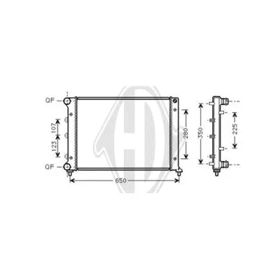 Radiator, engine cooling (DCM1352)