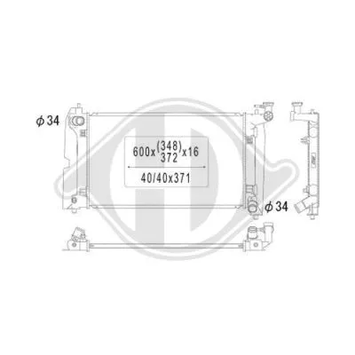 Radiator, engine cooling (DCM3232)