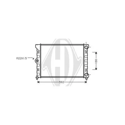 Radiator, engine cooling (DCM3402)