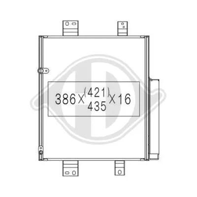 Radiator, engine cooling (DCM1603)