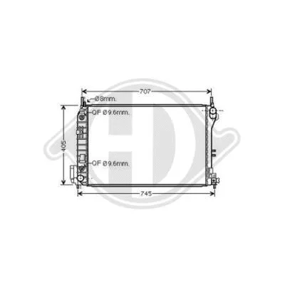 Radiator, engine cooling (DCM2654)