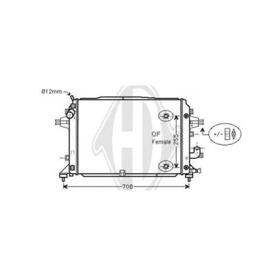 Radiator, engine cooling (DCM2683)