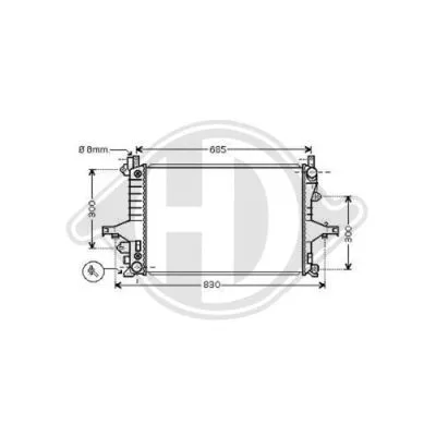Radiator, engine cooling (DCM3506)