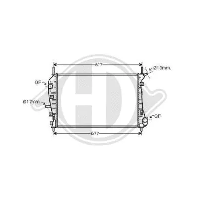 Radiator, engine cooling (DCM2084)