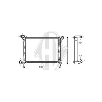 Radiator, engine cooling (DCM1561)
