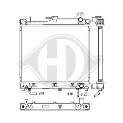 Radiator, engine cooling (DCM3117)