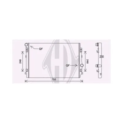 Radiator, engine cooling (DCM3868)