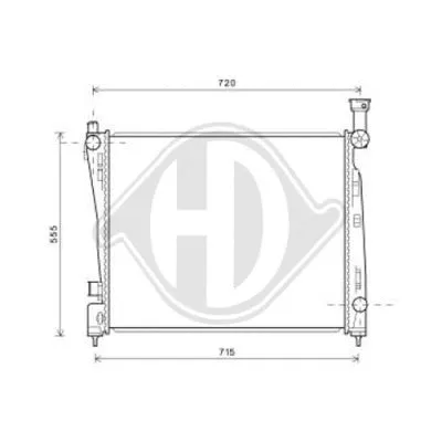 Radiator, engine cooling (DCM2123)