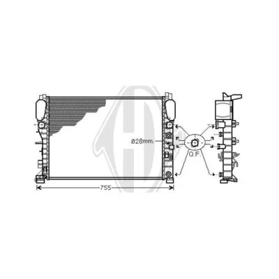 Radiator, engine cooling (DCM2406)