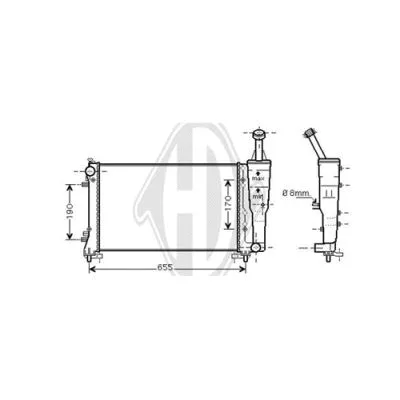 Radiator, engine cooling (DCM1979)