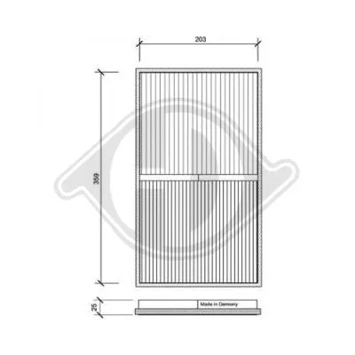 Filter, cabin air (DCI0026)