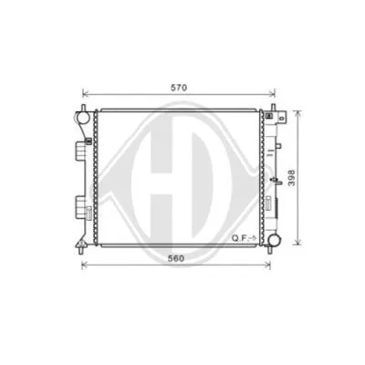 Radiator, engine cooling (DCM3733)