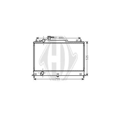 Radiator, engine cooling (DCM2282)