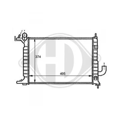 Radiator, engine cooling (DCM2611)