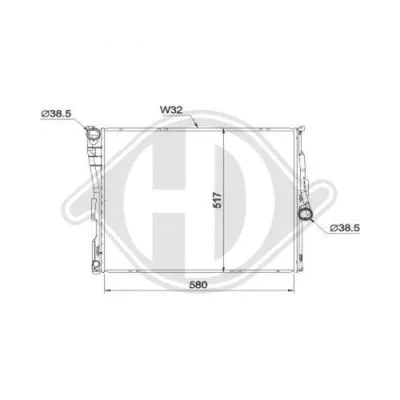 Radiator, engine cooling (DCM1571)