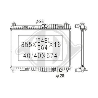 Radiator, engine cooling (DCM2097)