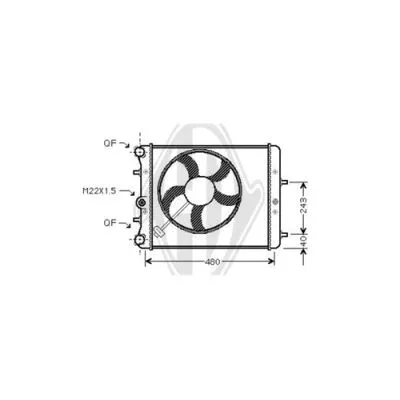 Radiator, engine cooling (DCM3567)