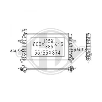 Radiator, engine cooling (DCM2660)