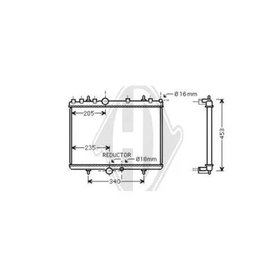 Radiator, engine cooling (DCM2797)