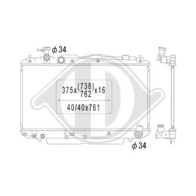 Radiator, engine cooling (DCM3229)