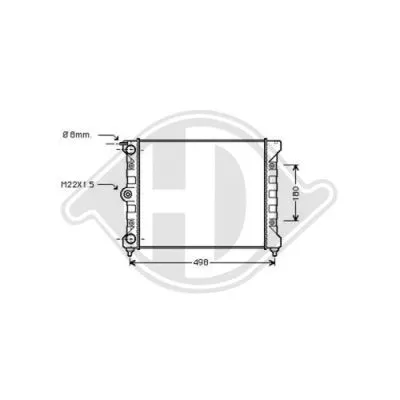 Radiator, engine cooling (8502018)