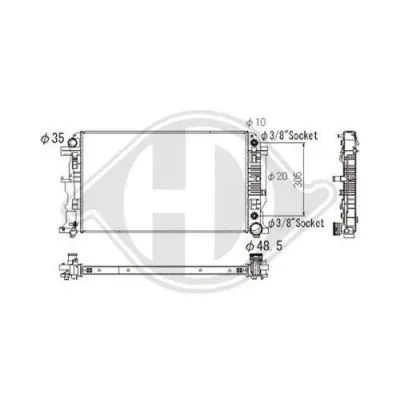 Radiator, engine cooling (DCM3908)