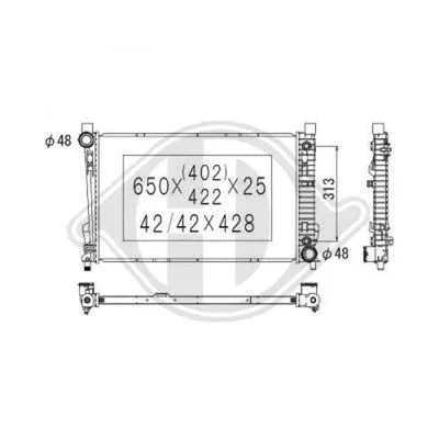 Radiator, engine cooling (DCM2386)