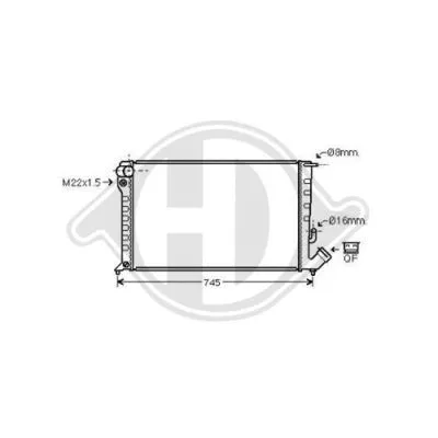Radiator, engine cooling (DCM1711)