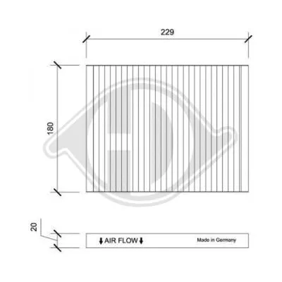 Filter, cabin air (DCI0201)