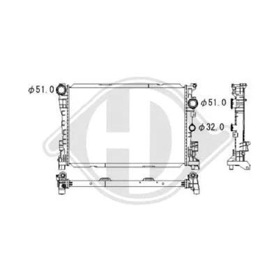 Radiator, engine cooling (DCM3914)