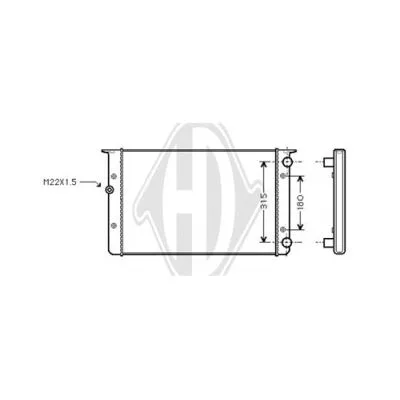 Radiator, engine cooling (DCM3406)
