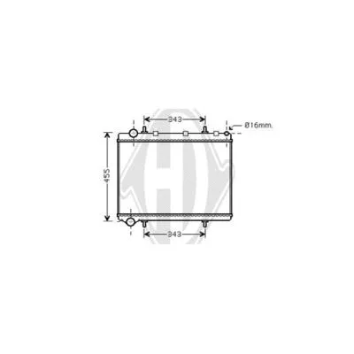 Radiator, engine cooling (DCM2790)