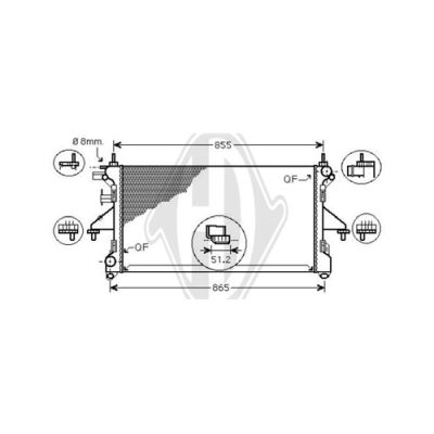 Radiator, engine cooling (DCM2005)