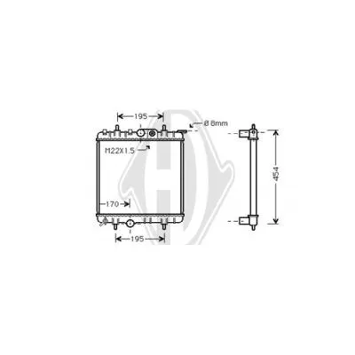 Radiator, engine cooling (DCM2762)