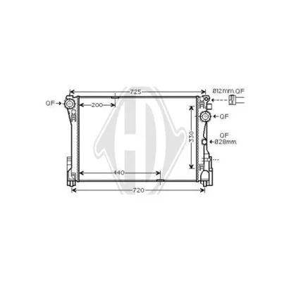 Radiator, engine cooling (DCM3882)