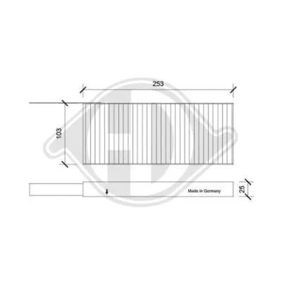 Filter, cabin air (DCI0225S)