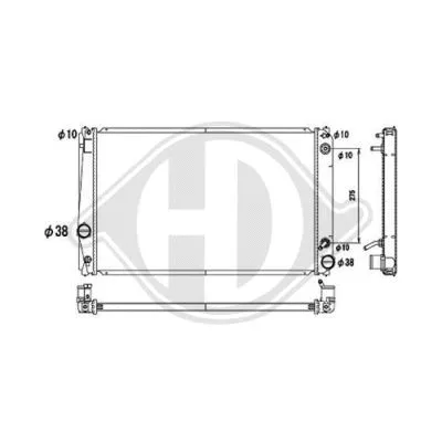 Radiator, engine cooling (DCM3293)