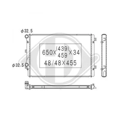 Radiator, engine cooling (DCM3442)
