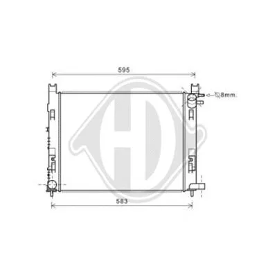 Radiator, engine cooling (DCM1885)