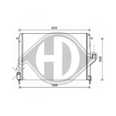 Radiator, engine cooling (DCM2963)