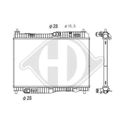 Radiator, engine cooling (DCM3945)