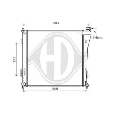 Radiator, engine cooling (DCM3726)