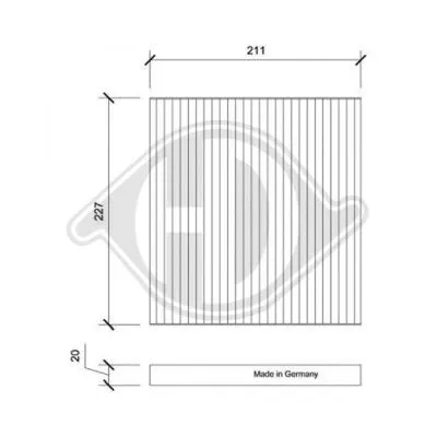 Filter, cabin air (DCI0229)
