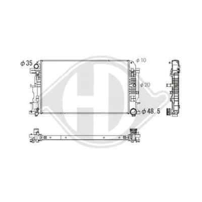 Radiator, engine cooling (DCM3870)
