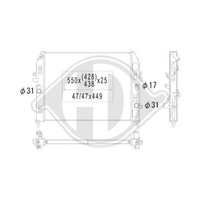 Radiator, engine cooling (DCM2265)