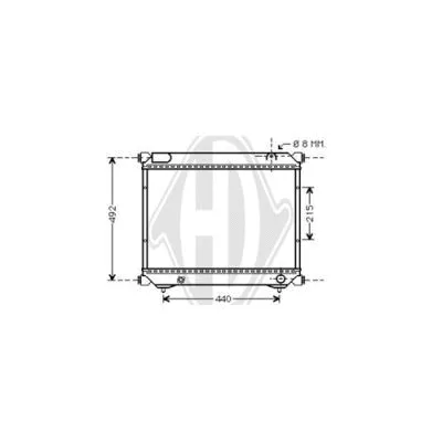 Radiator, engine cooling (DCM3091)