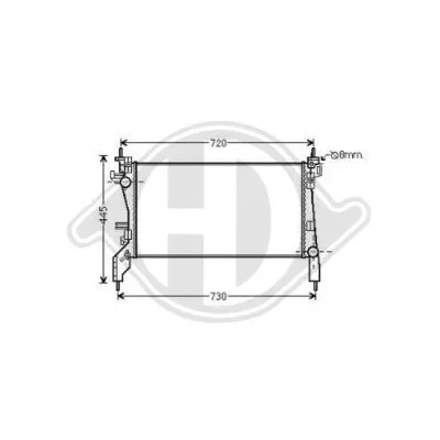 Radiator, engine cooling (DCM1739)