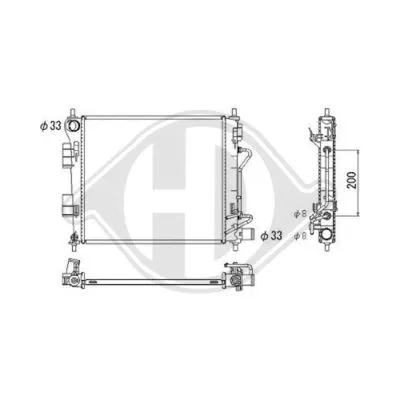 Radiator, engine cooling (DCM3926)