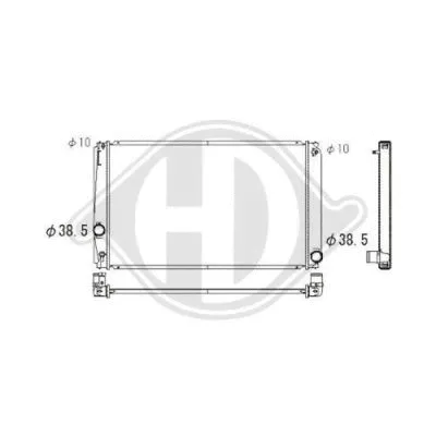 Radiator, engine cooling (DCM3292)