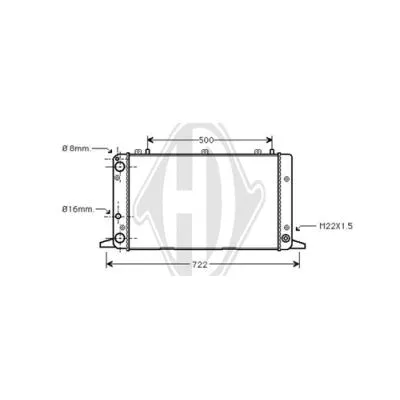 Radiator, engine cooling (DCM1427)